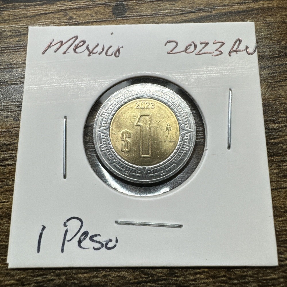 2023 Mexico Circulated One Peso Coin KM #603 About Uncirculated GEM 🇲🇽
